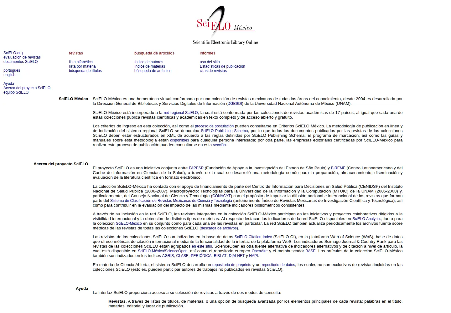 Screenshot of scielo.org.mx