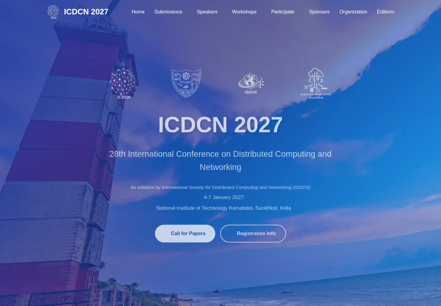 Captured homepage of icdcn.org in the current scan