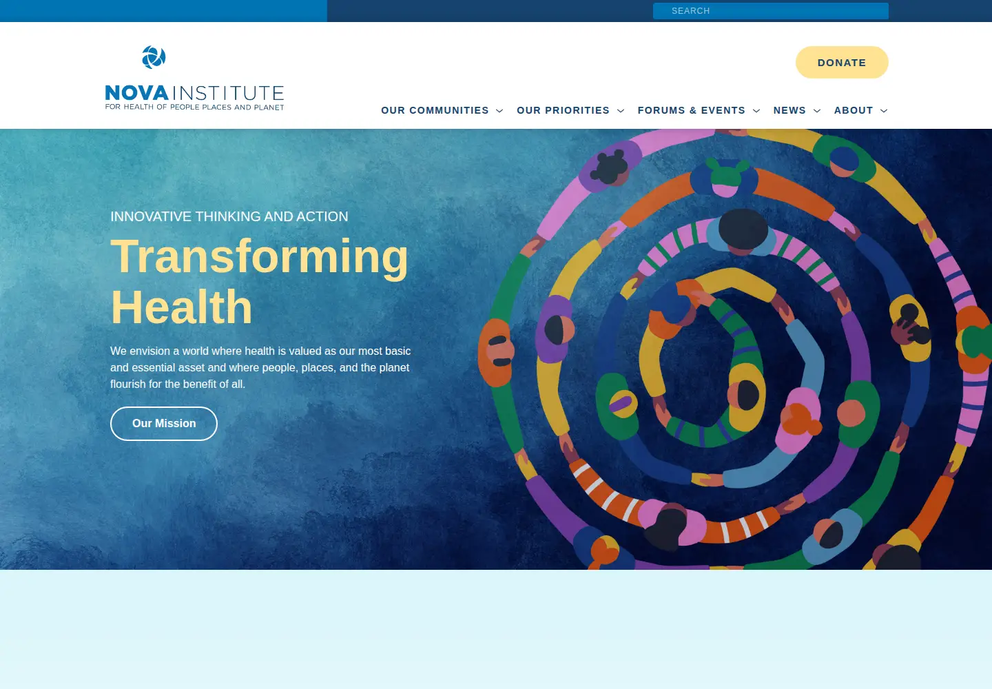 Screenshot of novainstituteforhealth.org