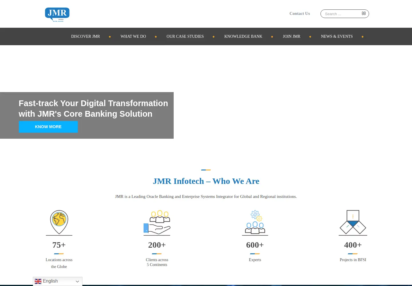 Screenshot of jmrinfotech.com