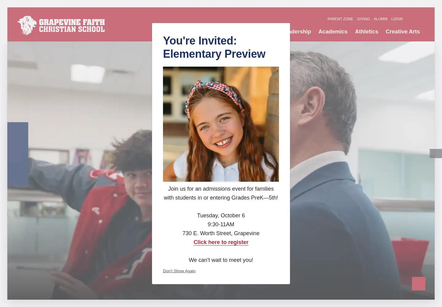 Screenshot of grapevinefaith.com