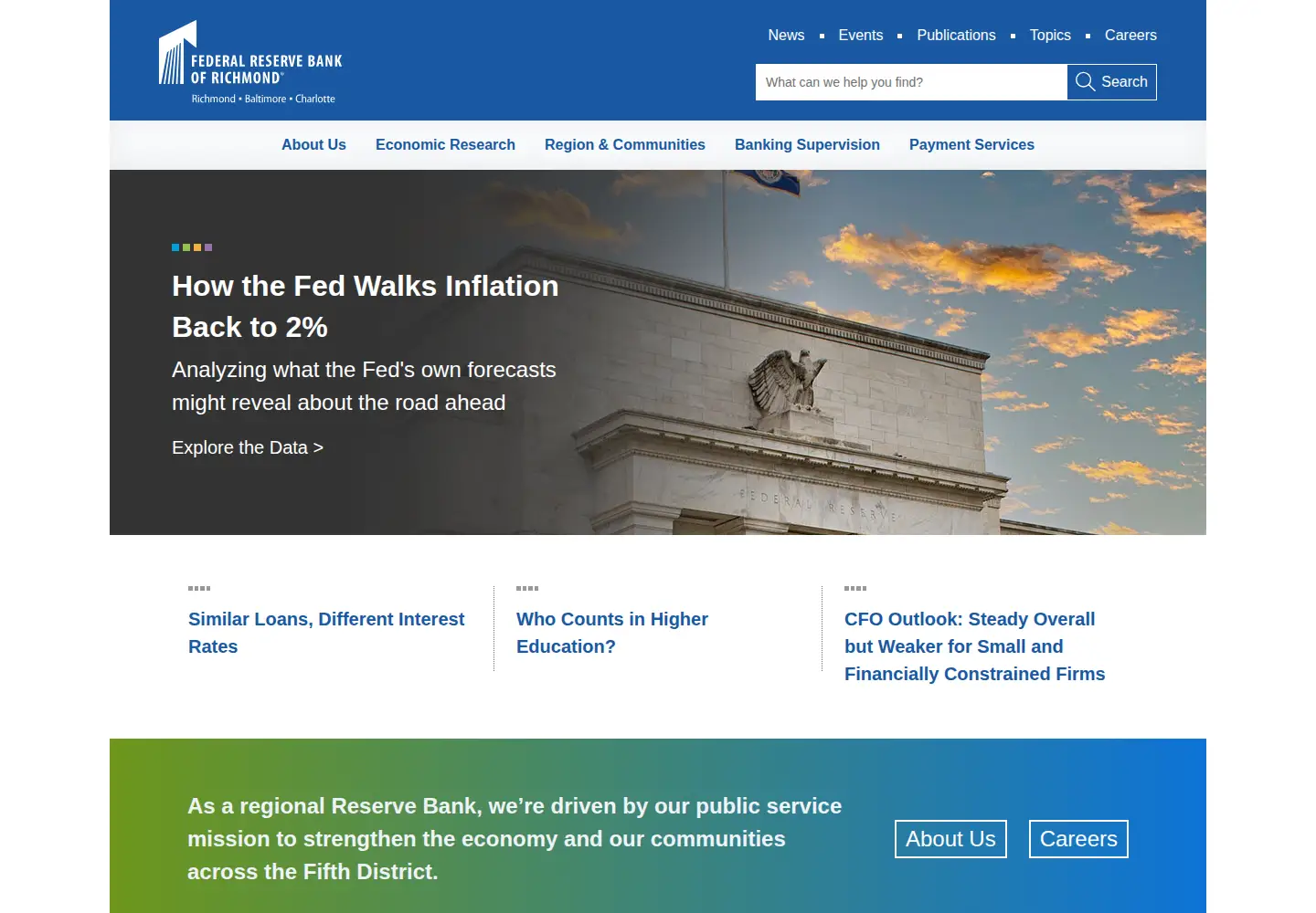 Screenshot of richmondfed.org