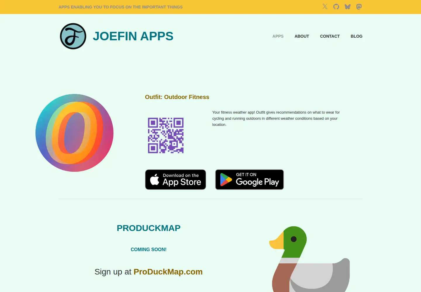 Screenshot of joefinapps.com