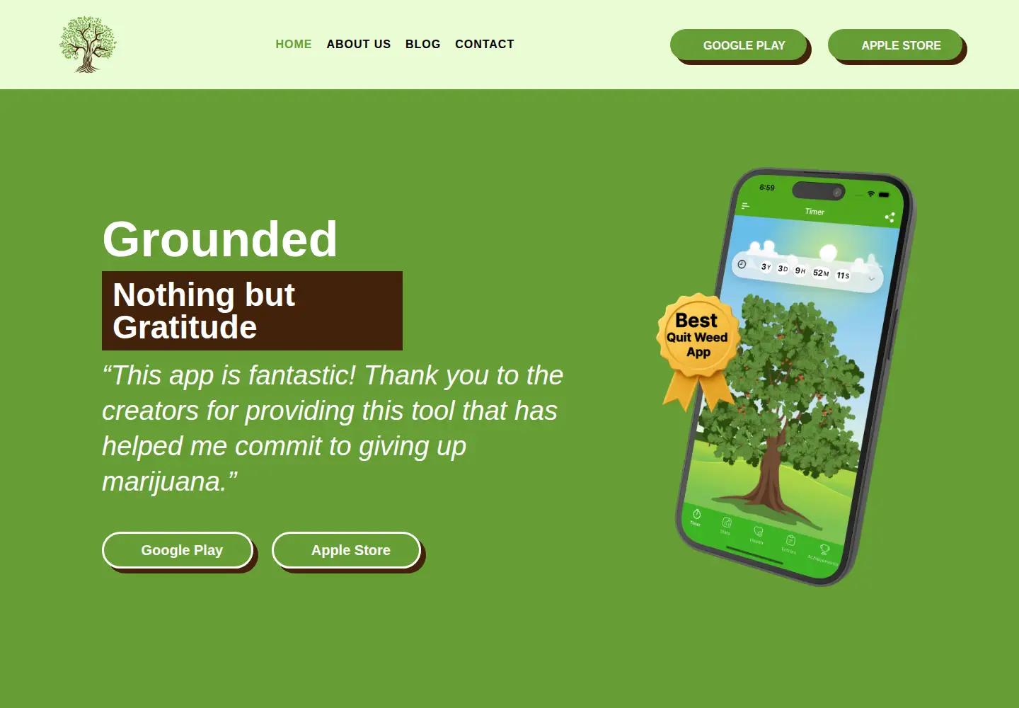 Screenshot of grounded420.com