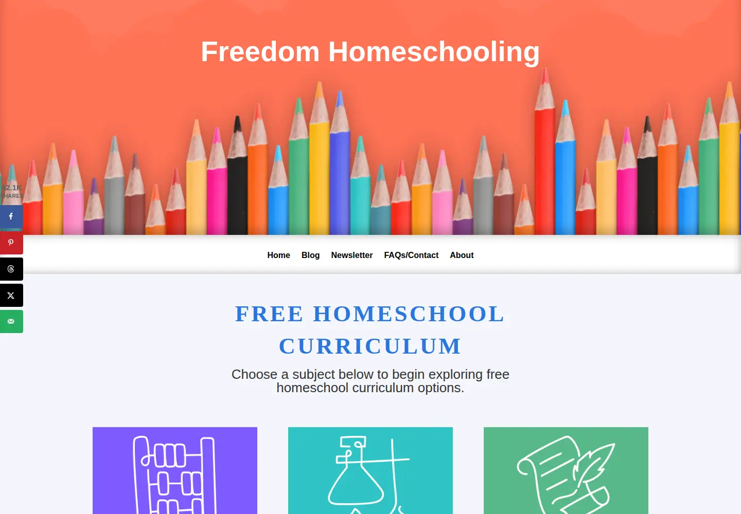 Screenshot of freedomhomeschooling.com