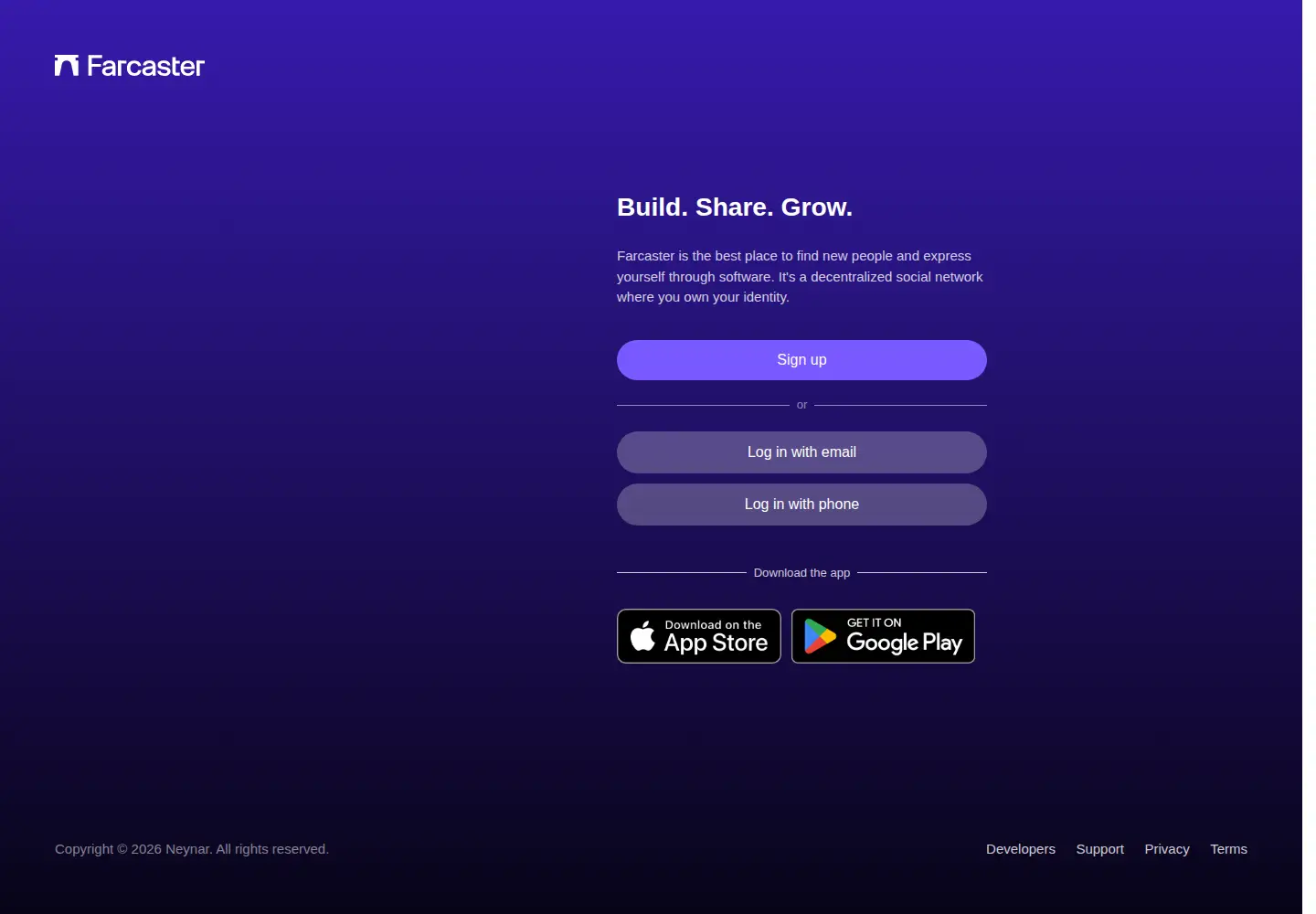 Screenshot of farcaster.xyz