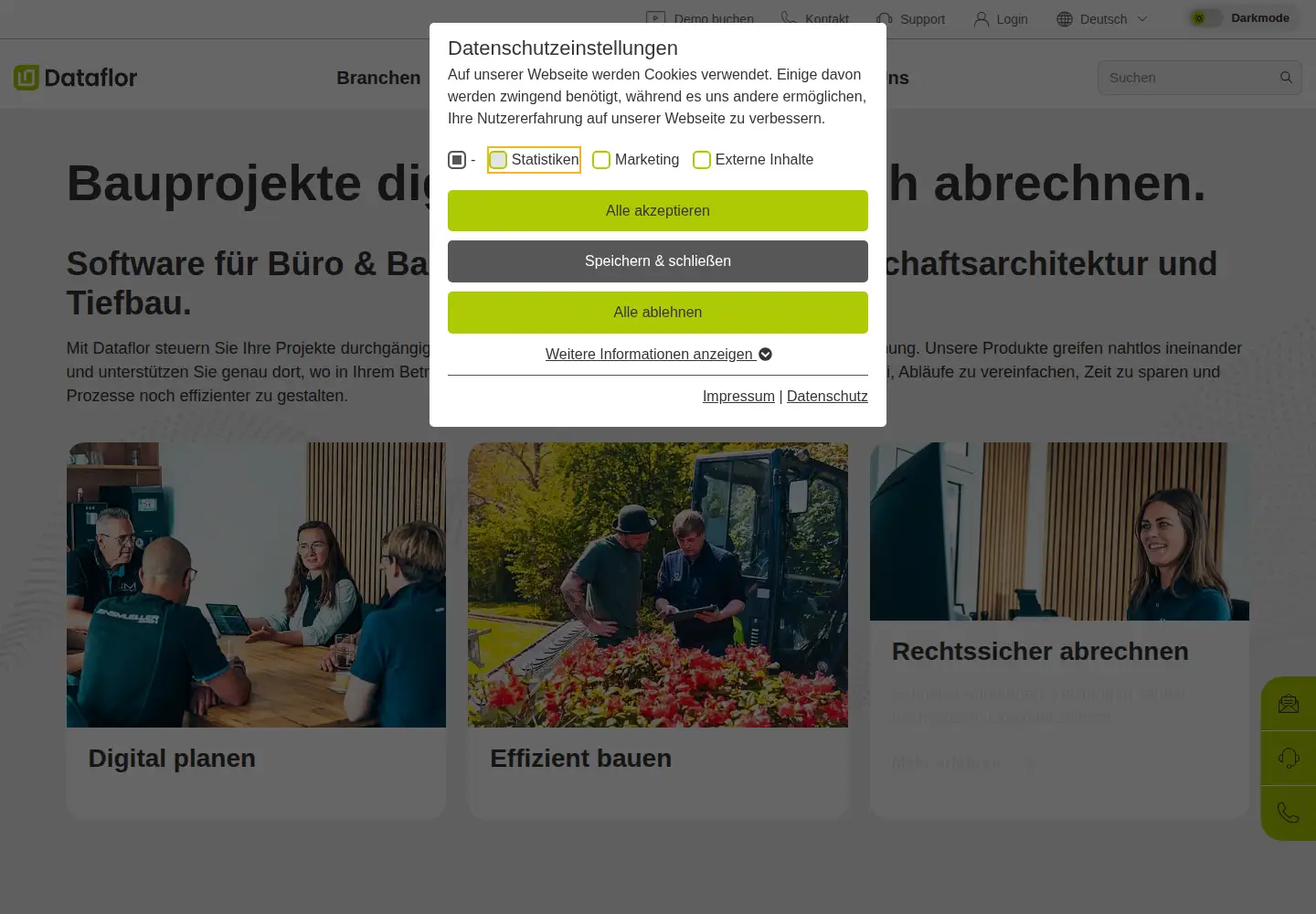 Screenshot of dataflor.de