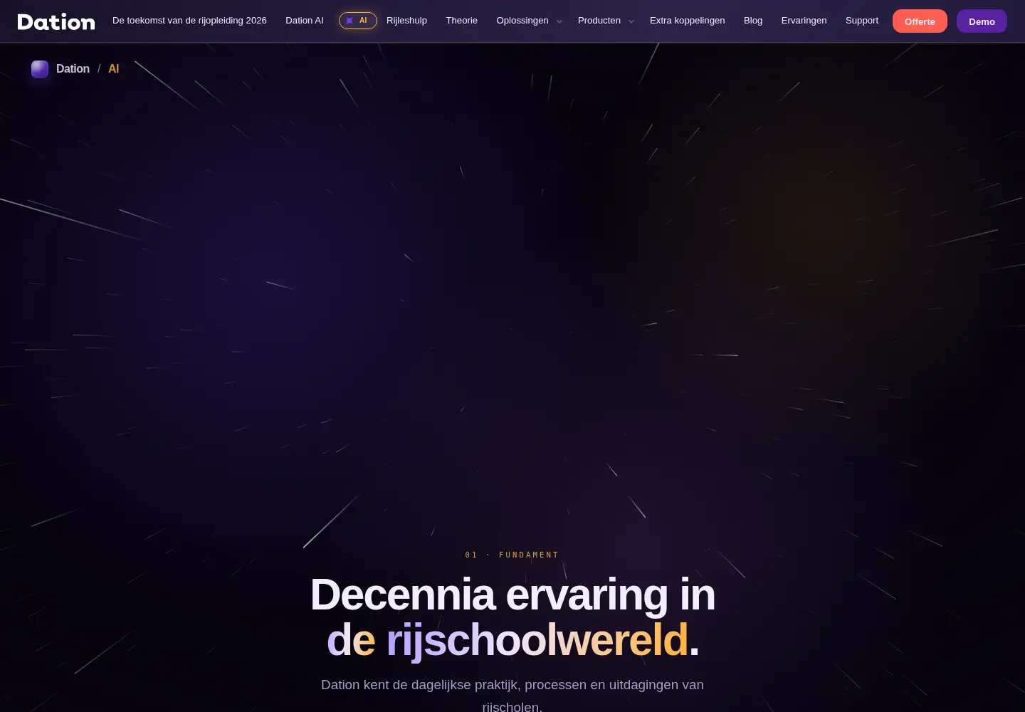 Captured homepage of dation.nl in the current scan