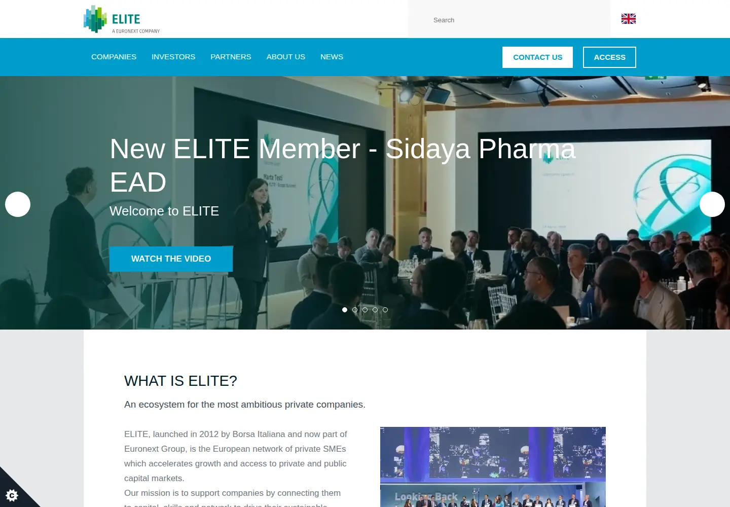 Captured homepage of elite-network.com in the current scan