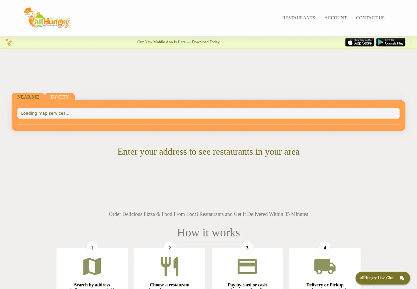 Screenshot of allhungry.com