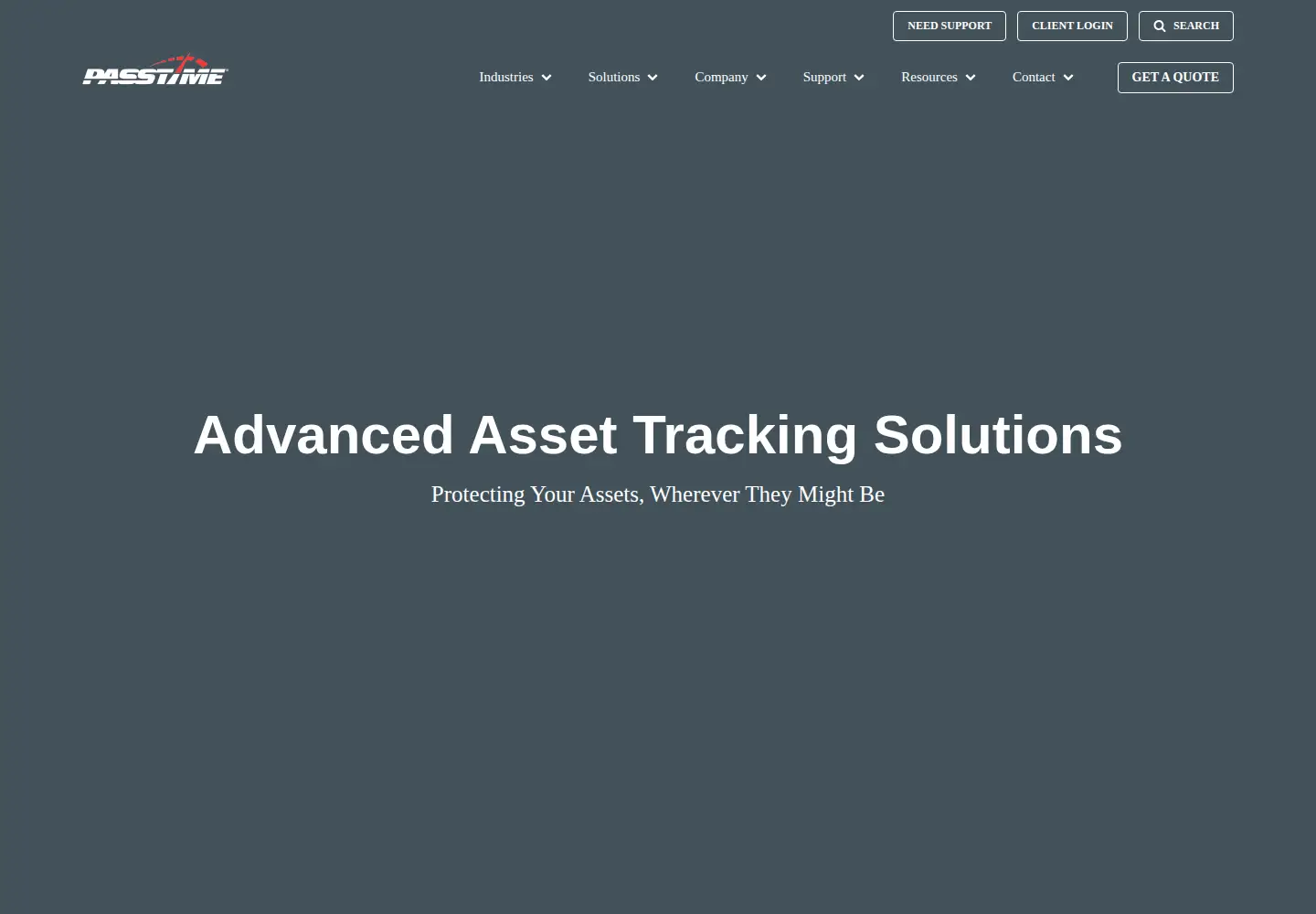Screenshot of passtimegps.com