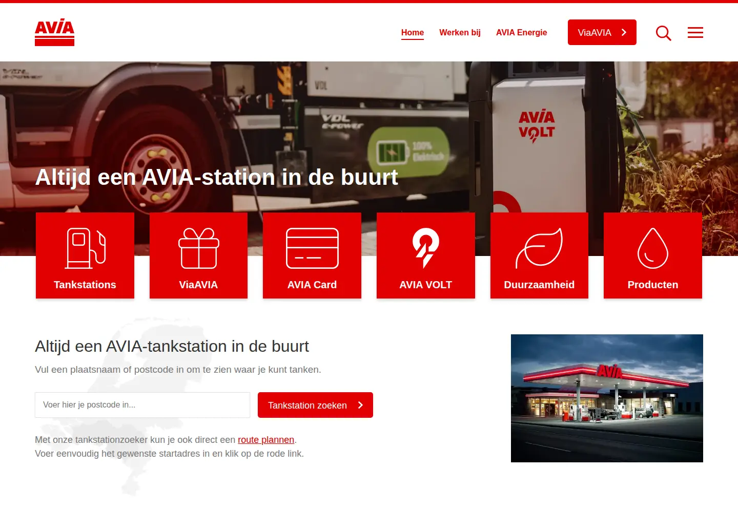Screenshot of avia.nl