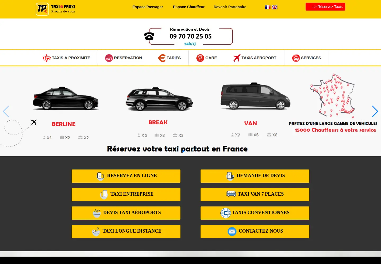 Screenshot of taxiproxi.fr