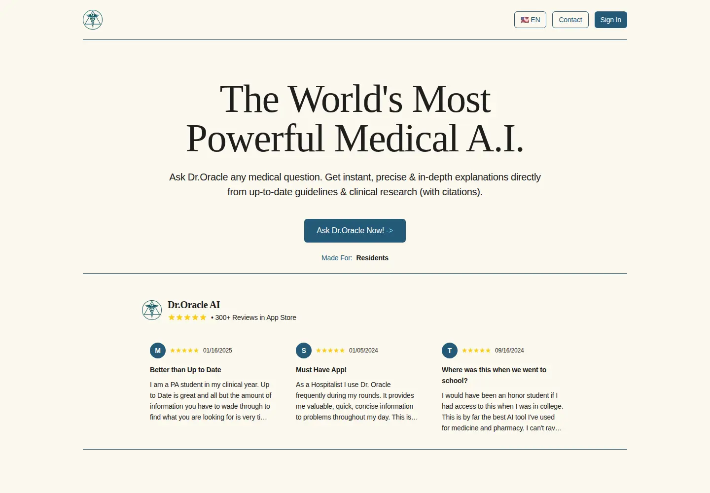 Screenshot of droracle.ai