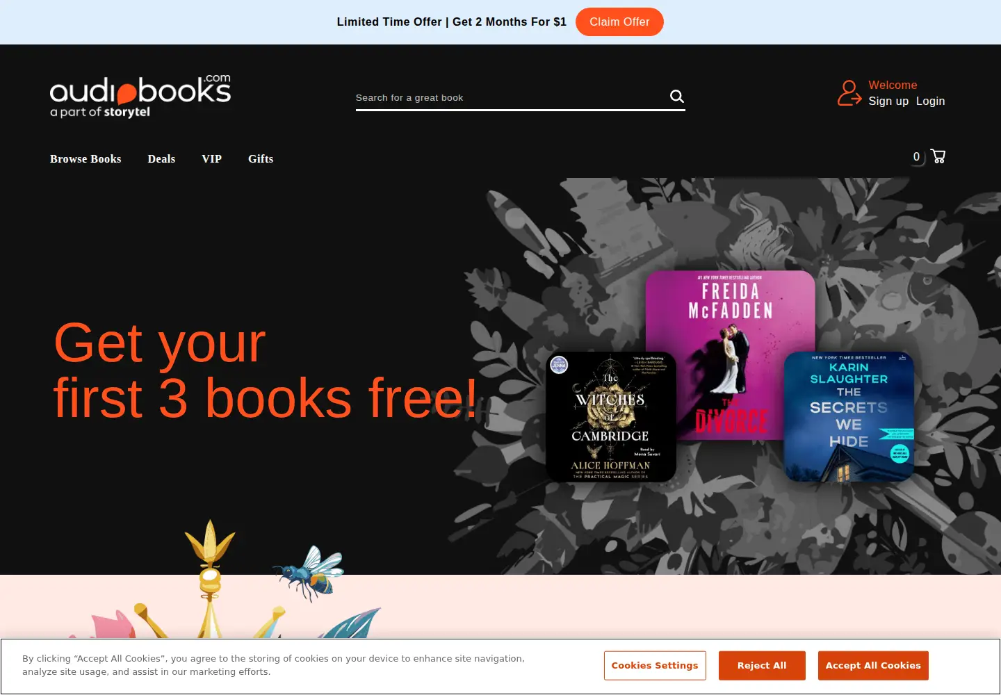 Screenshot of audiobooks.com
