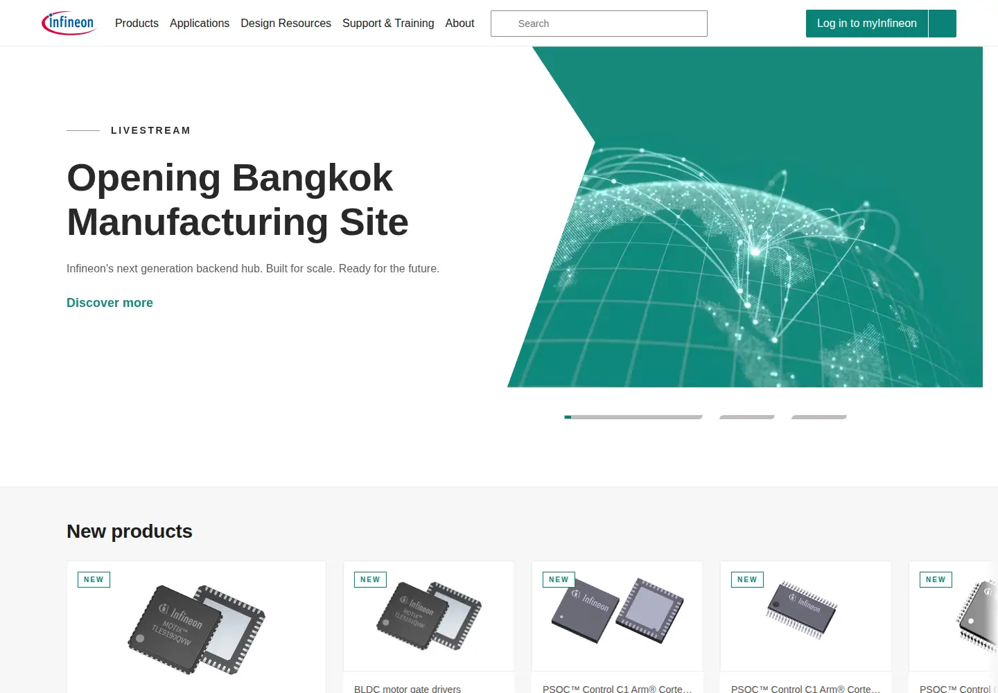 Screenshot of infineon.com