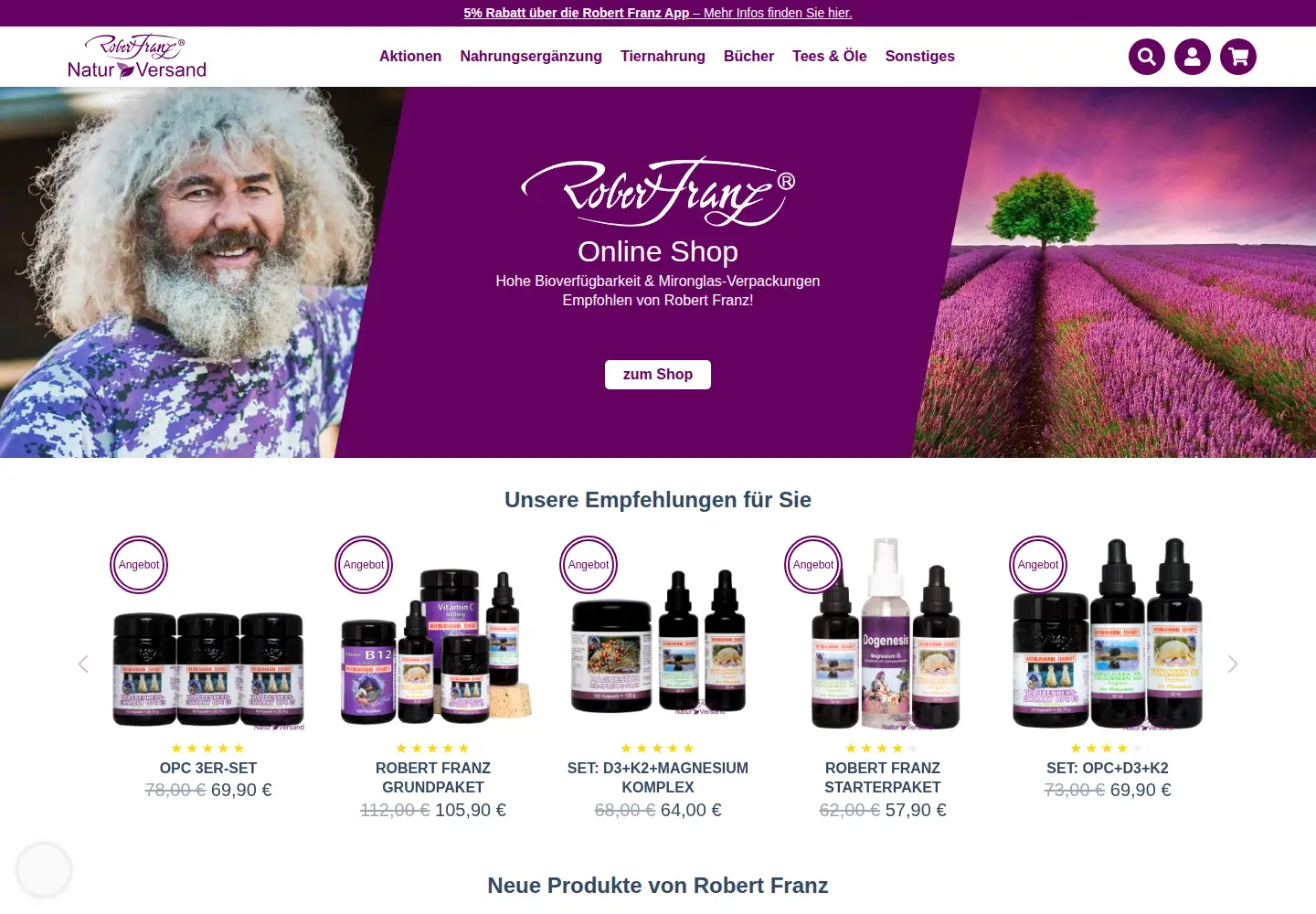 Screenshot of natur-versand.at