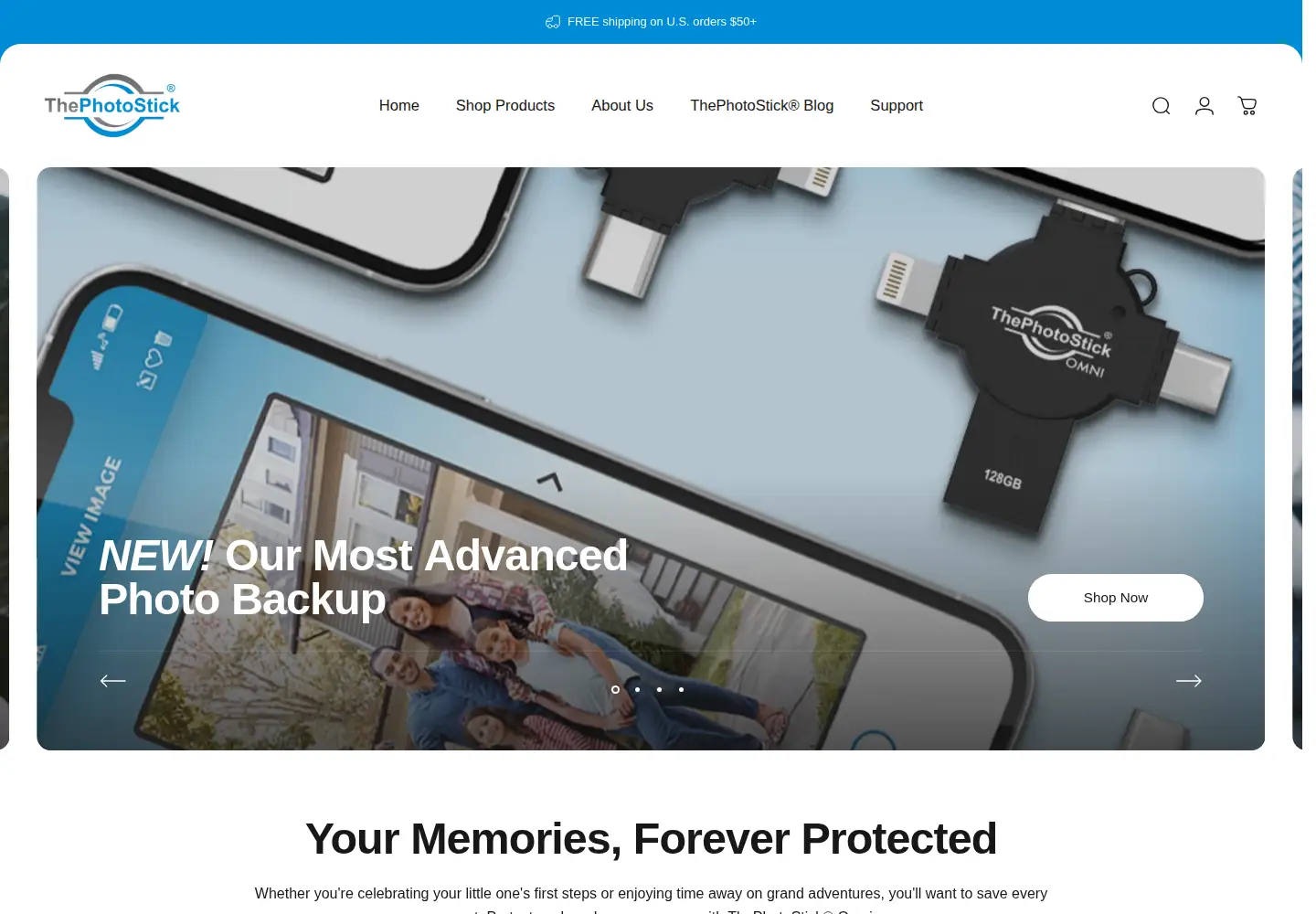 Screenshot of thephotostick.com