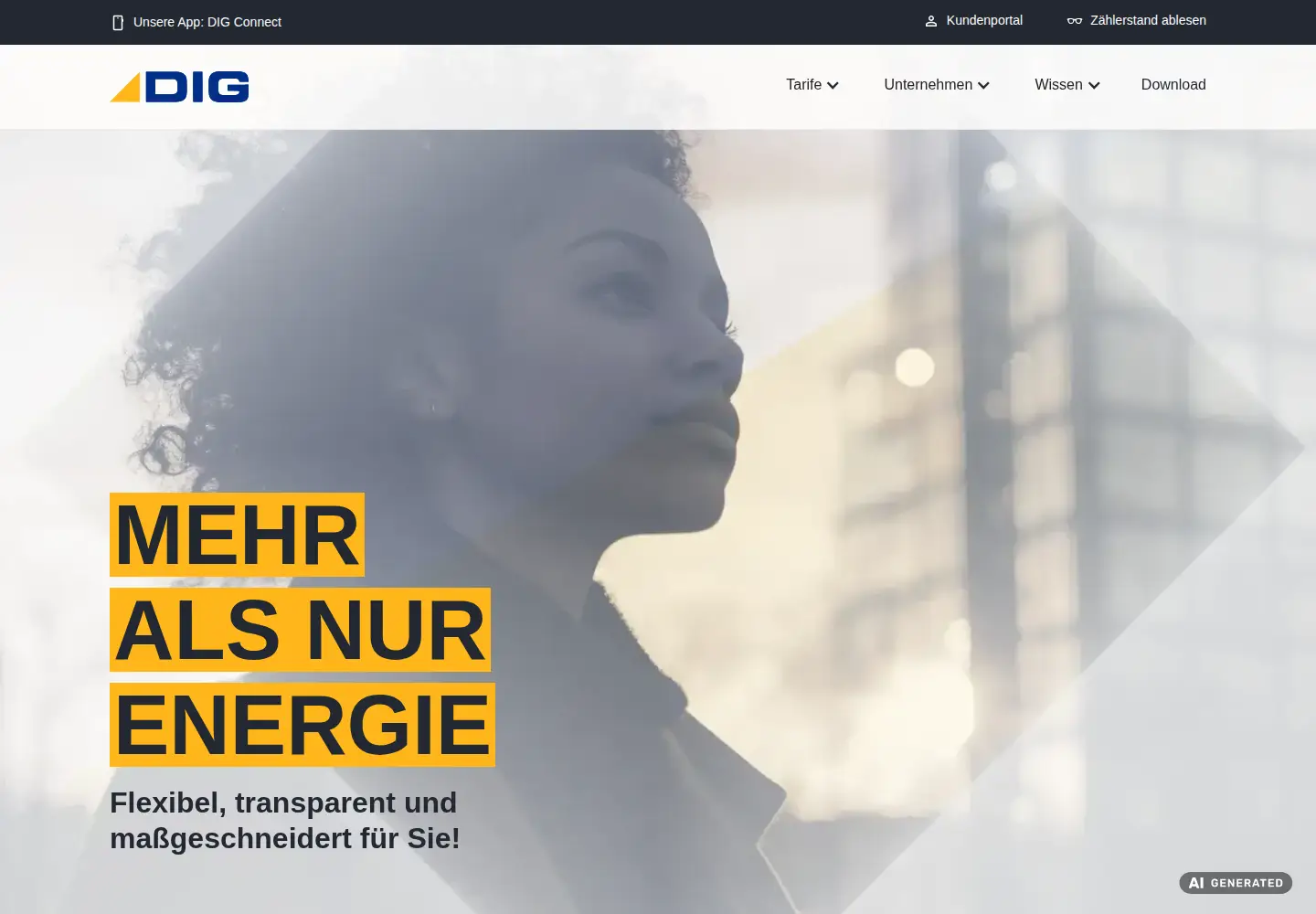 Captured homepage of dig-gas.de in the current scan