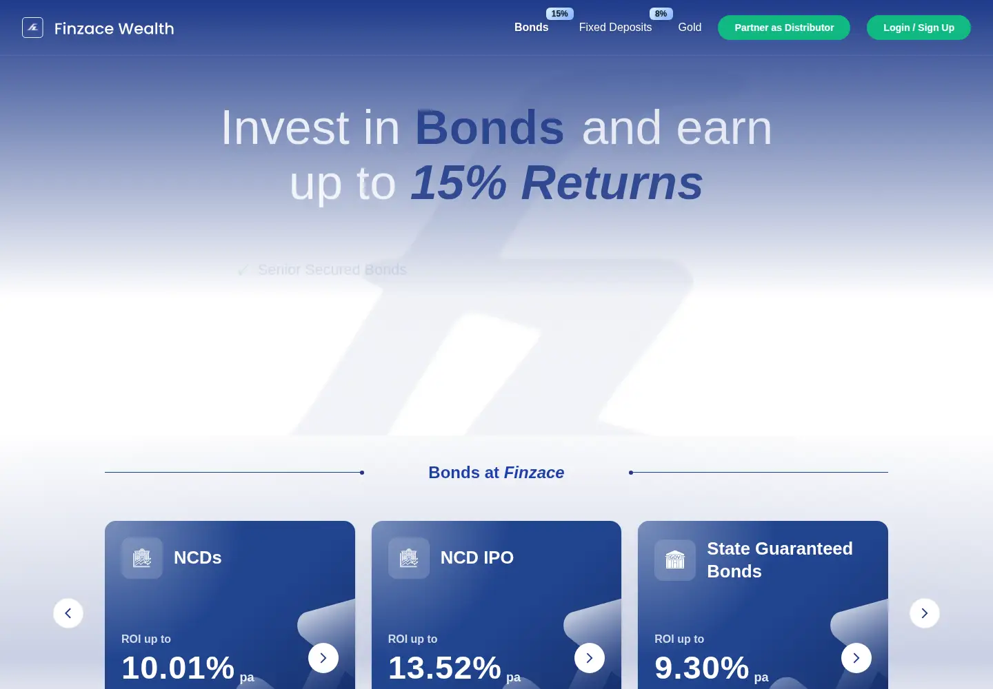 Screenshot of finzace.com