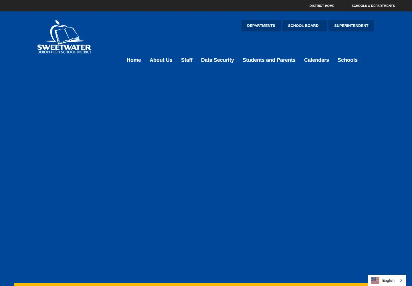Captured homepage of sweetwaterschools.org in the current scan