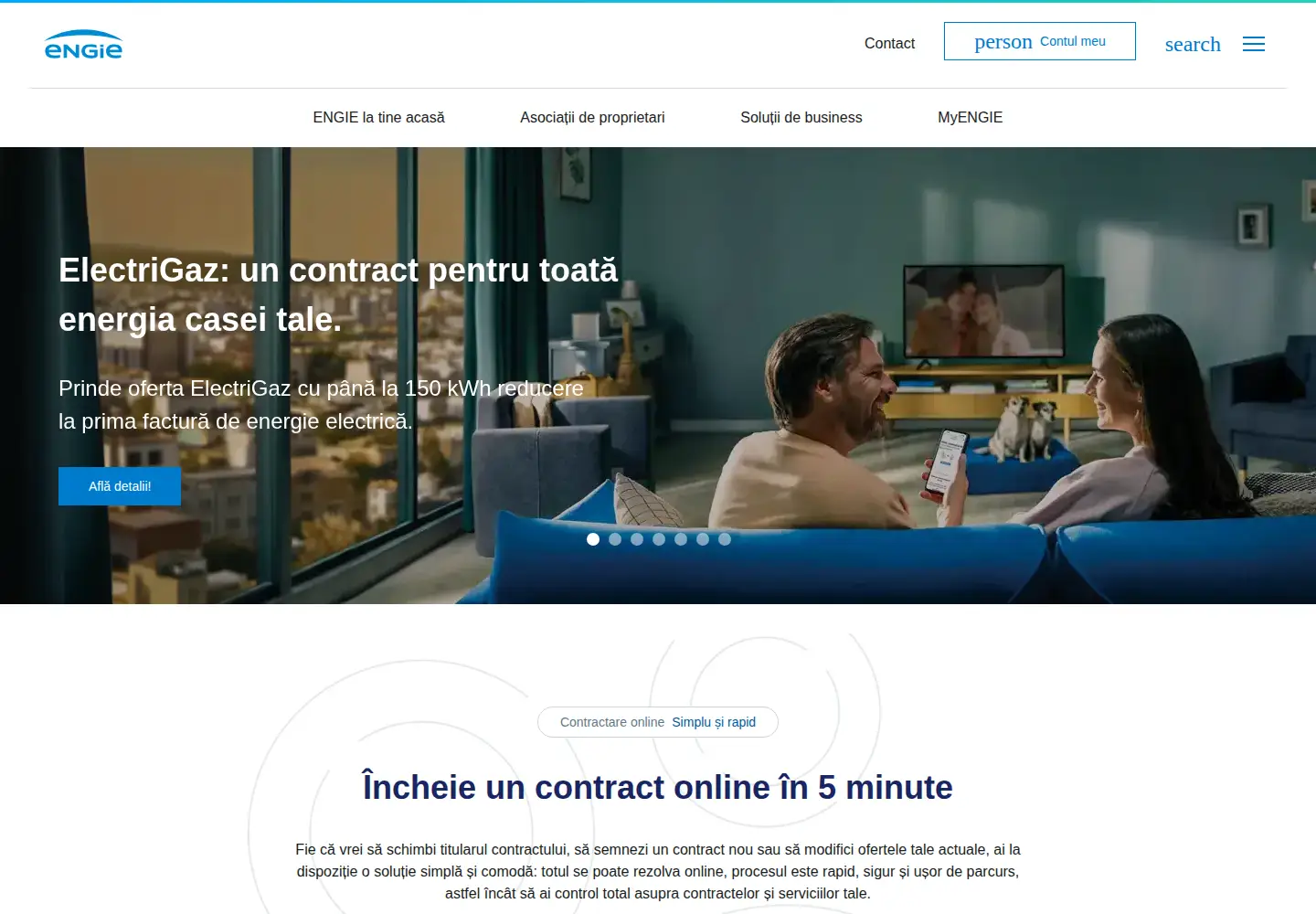 Screenshot of engie.ro