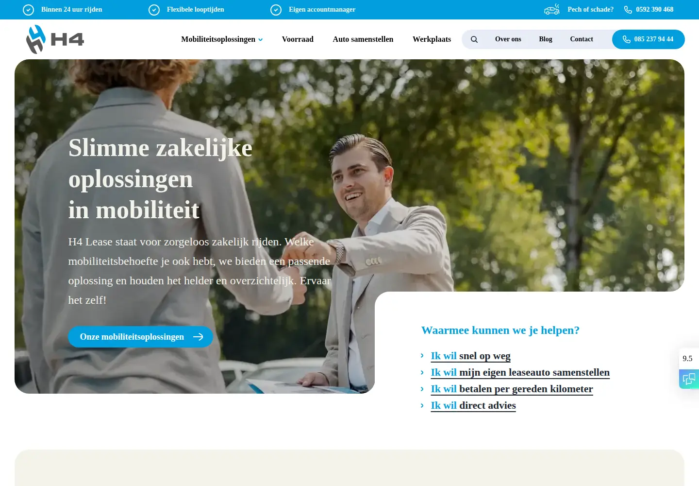 Screenshot of h4lease.nl