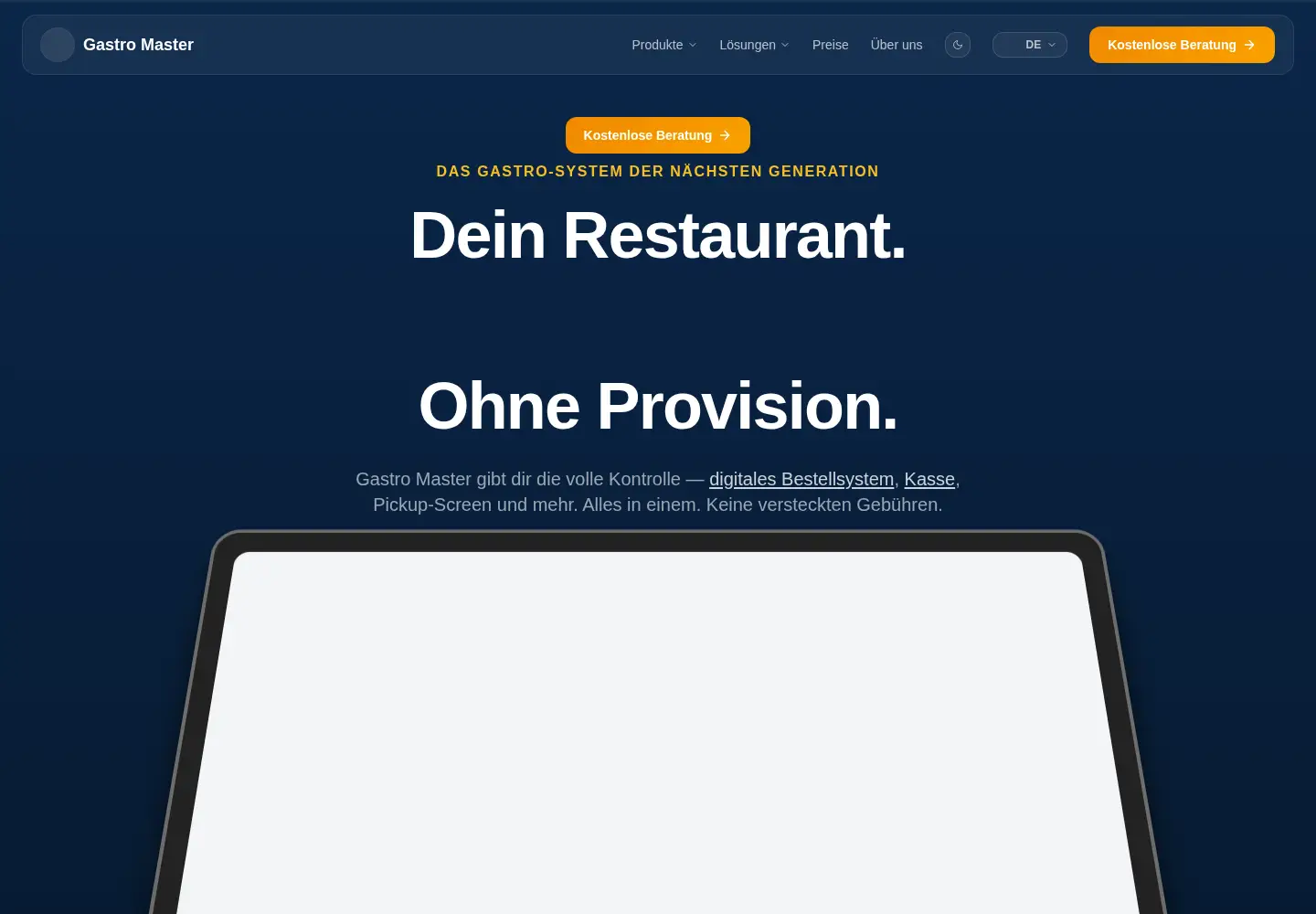 Screenshot of gastro-master.de