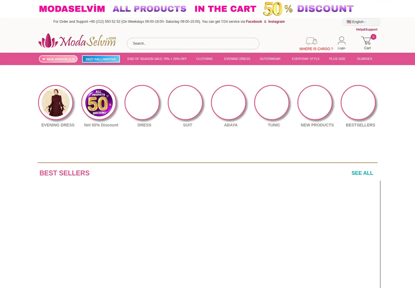Screenshot of modaselvim.com