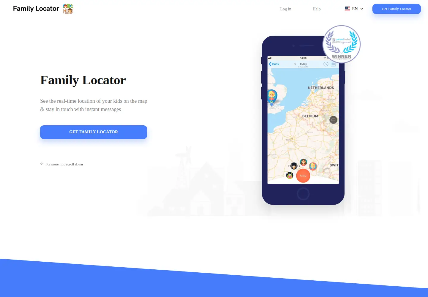 Screenshot of family-locator.com