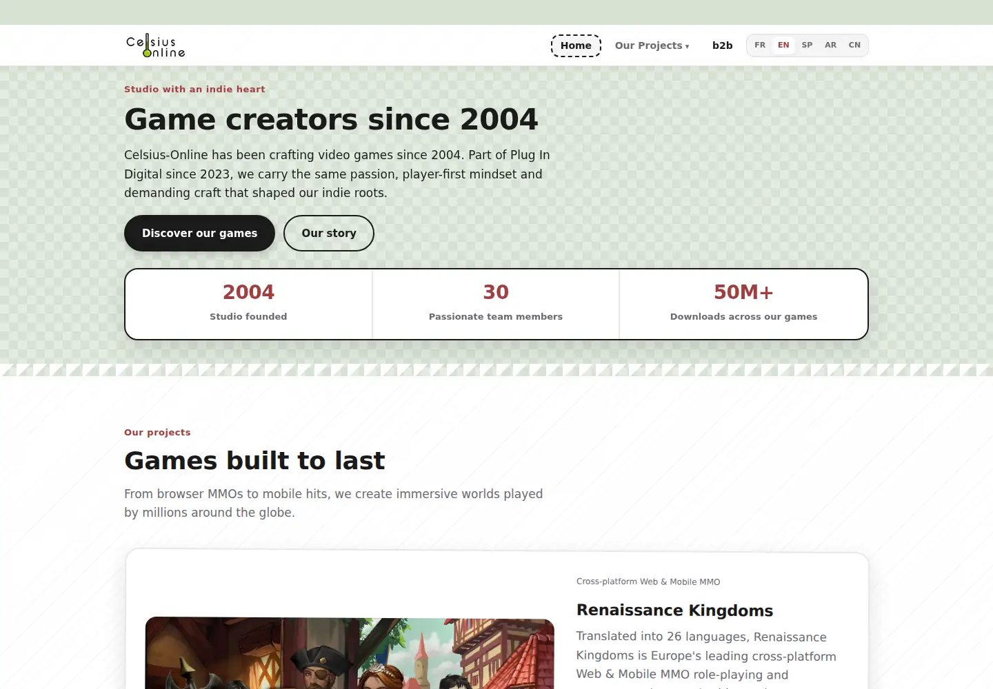 Screenshot of celsius-online.com