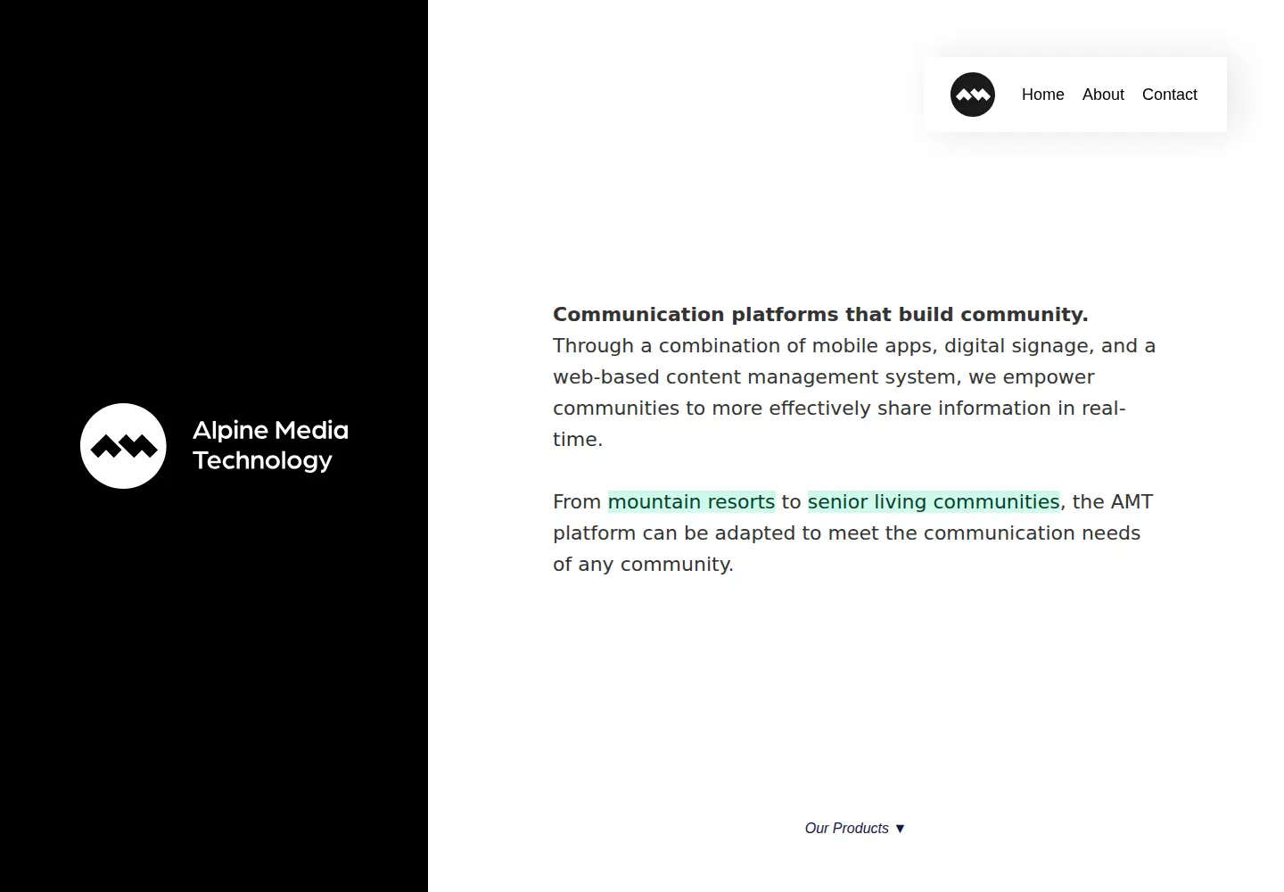 Screenshot of alpinemediatech.com