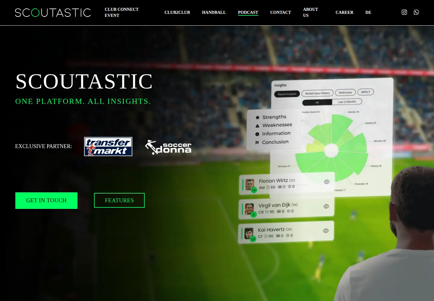 Captured homepage of scoutastic.com in the current scan