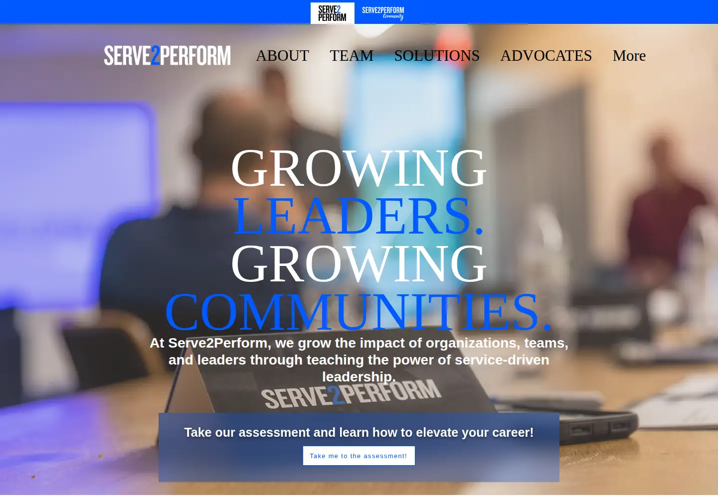 Screenshot of serve2perform.com