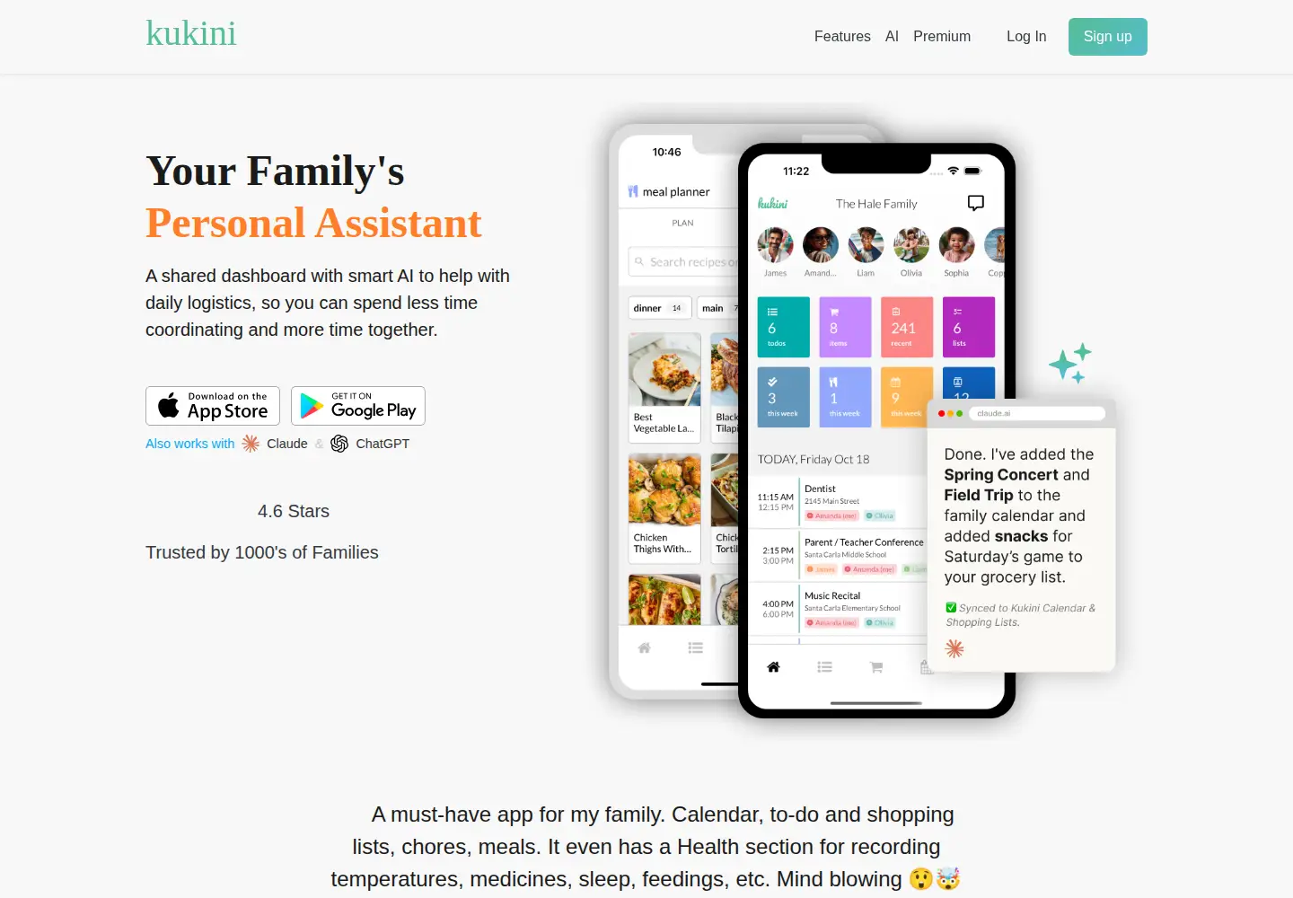 Screenshot of kukiniapp.com
