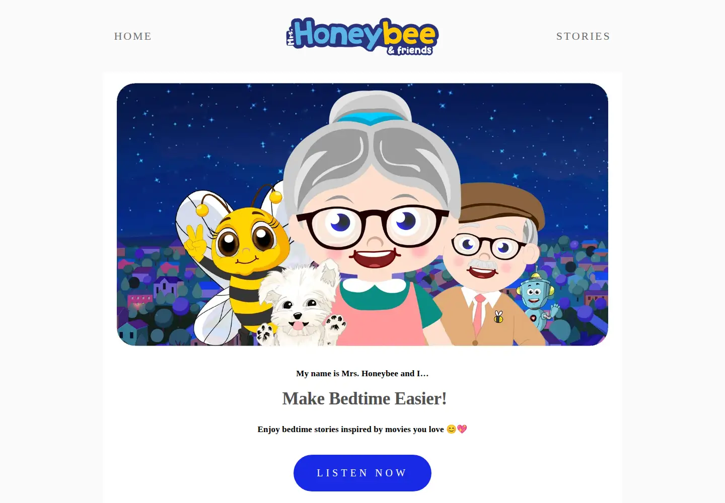 Screenshot of honeybeeandfriends.com