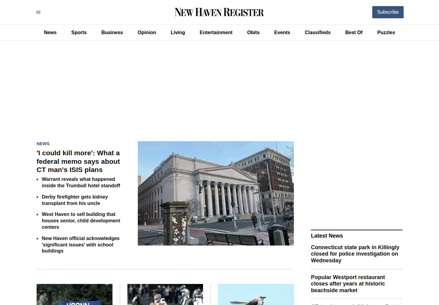 Screenshot of nhregister.com