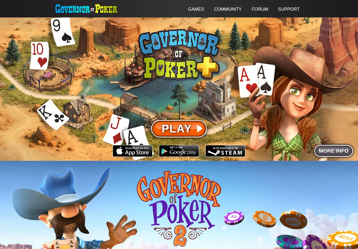 Screenshot of governorofpoker.com