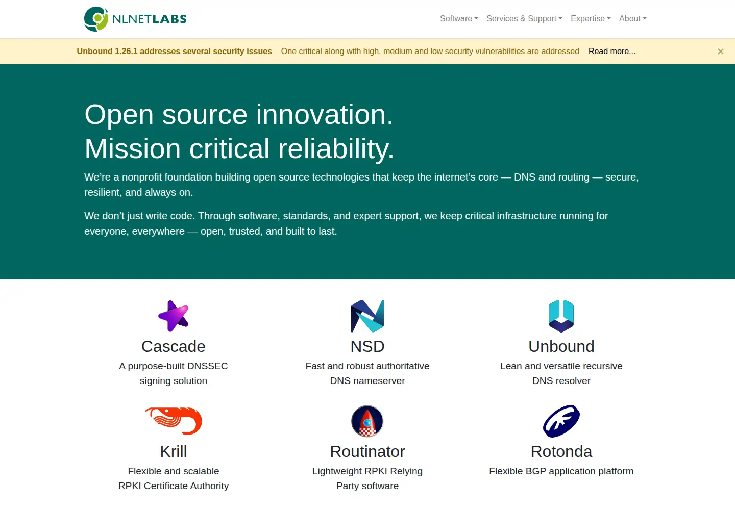 Screenshot of nlnetlabs.nl