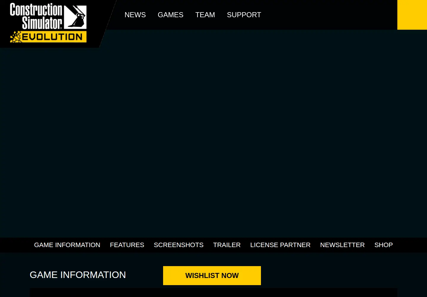 Captured homepage of construction-simulator.com in the current scan