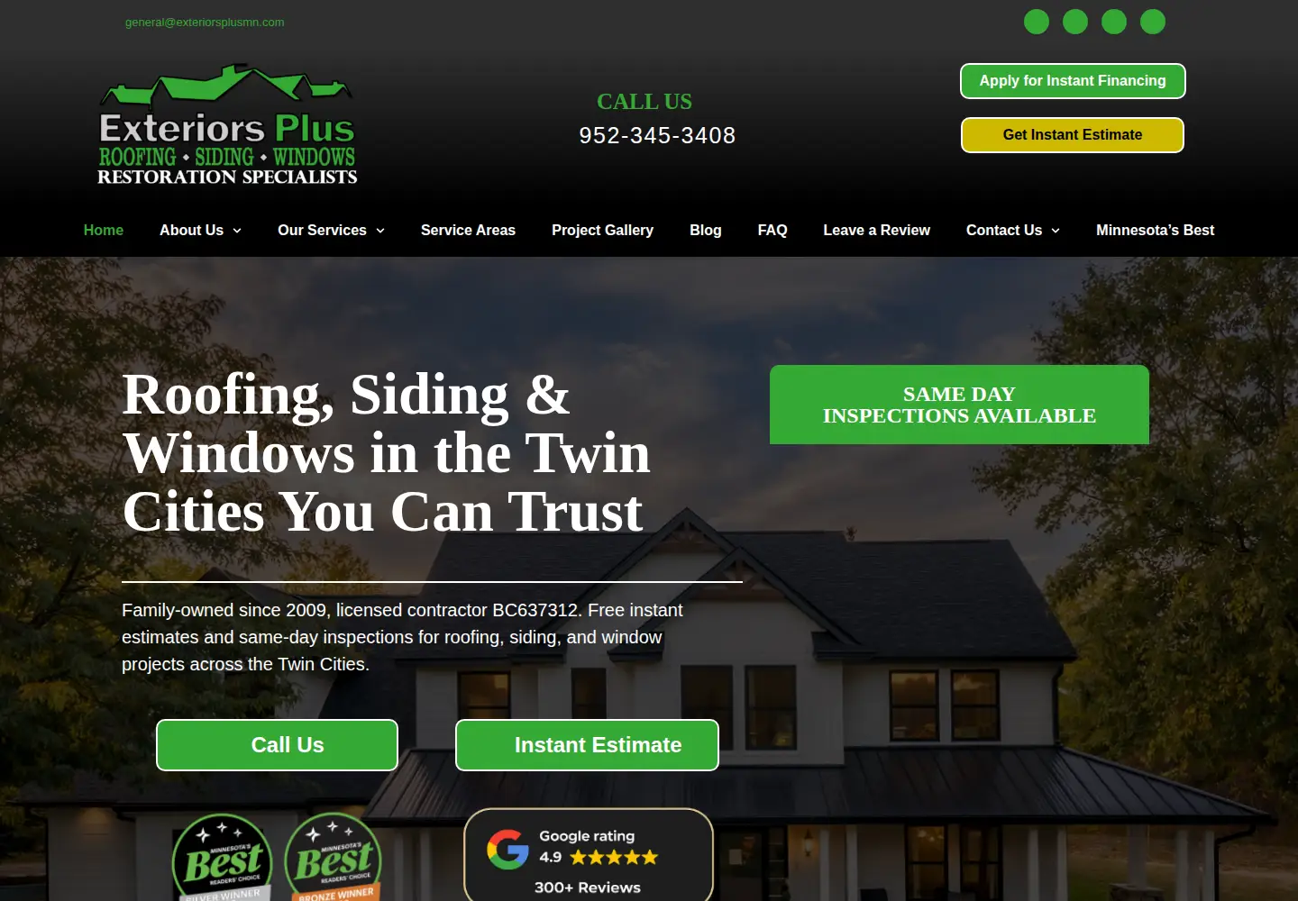 Screenshot of exteriorsplusmn.com