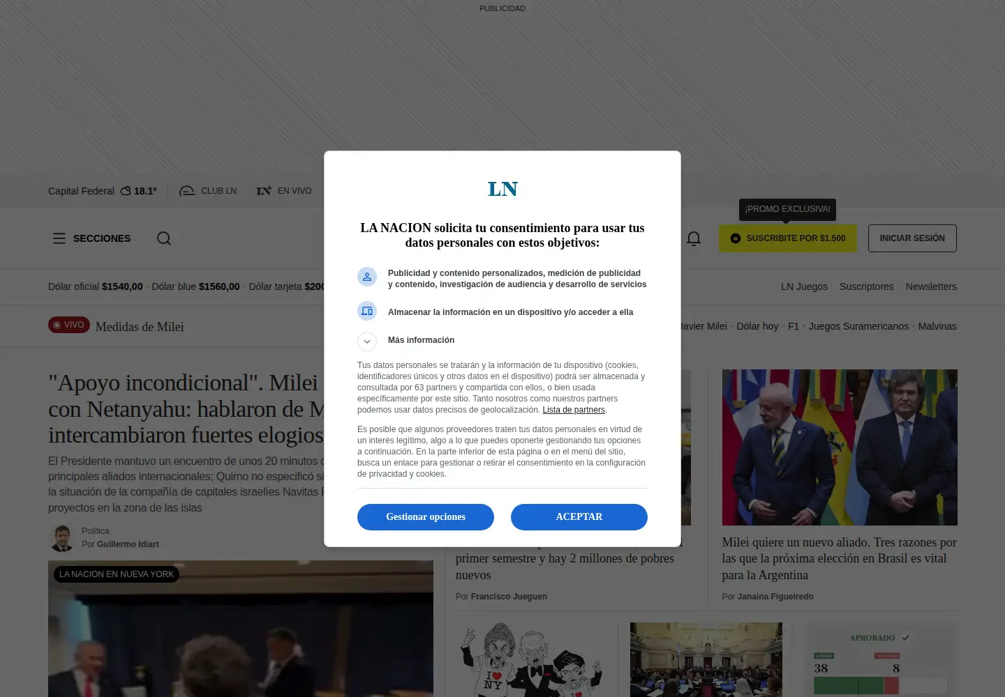 Screenshot of lanacion.com.ar