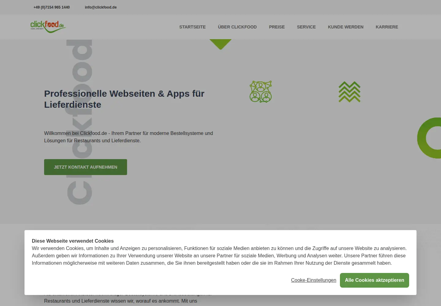 Screenshot of clickfood.de