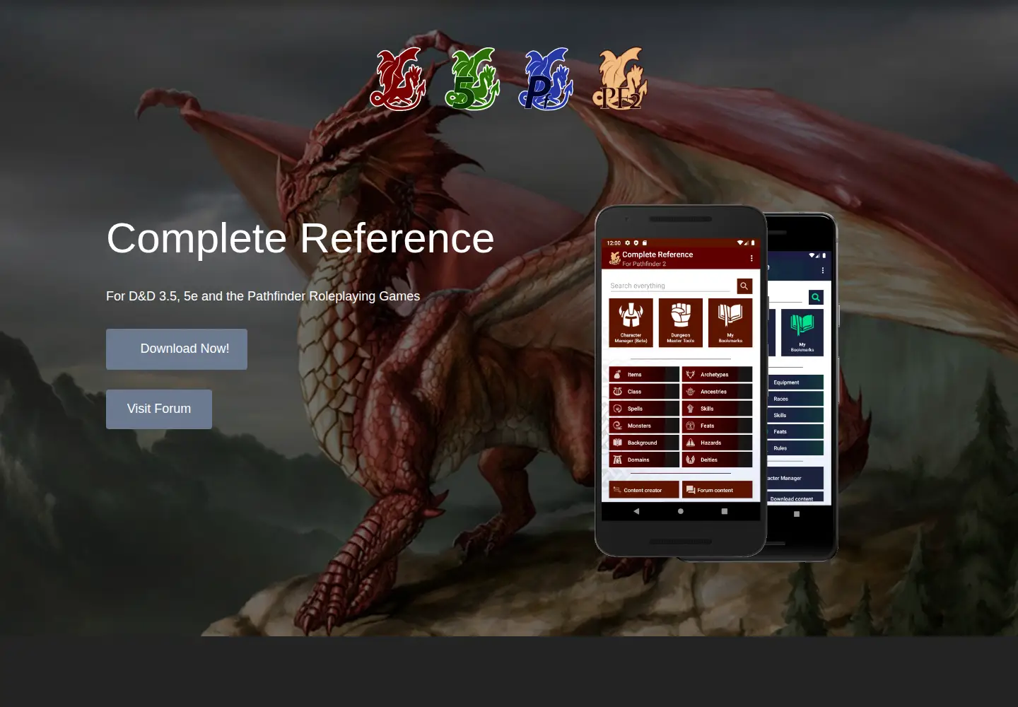 Captured homepage of complete-reference.com in the current scan