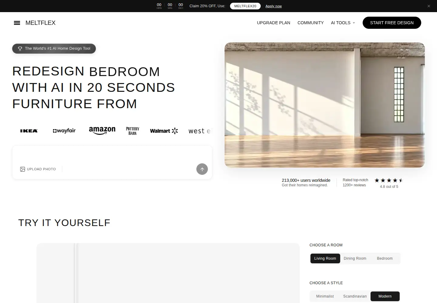 Screenshot of meltflexai.com