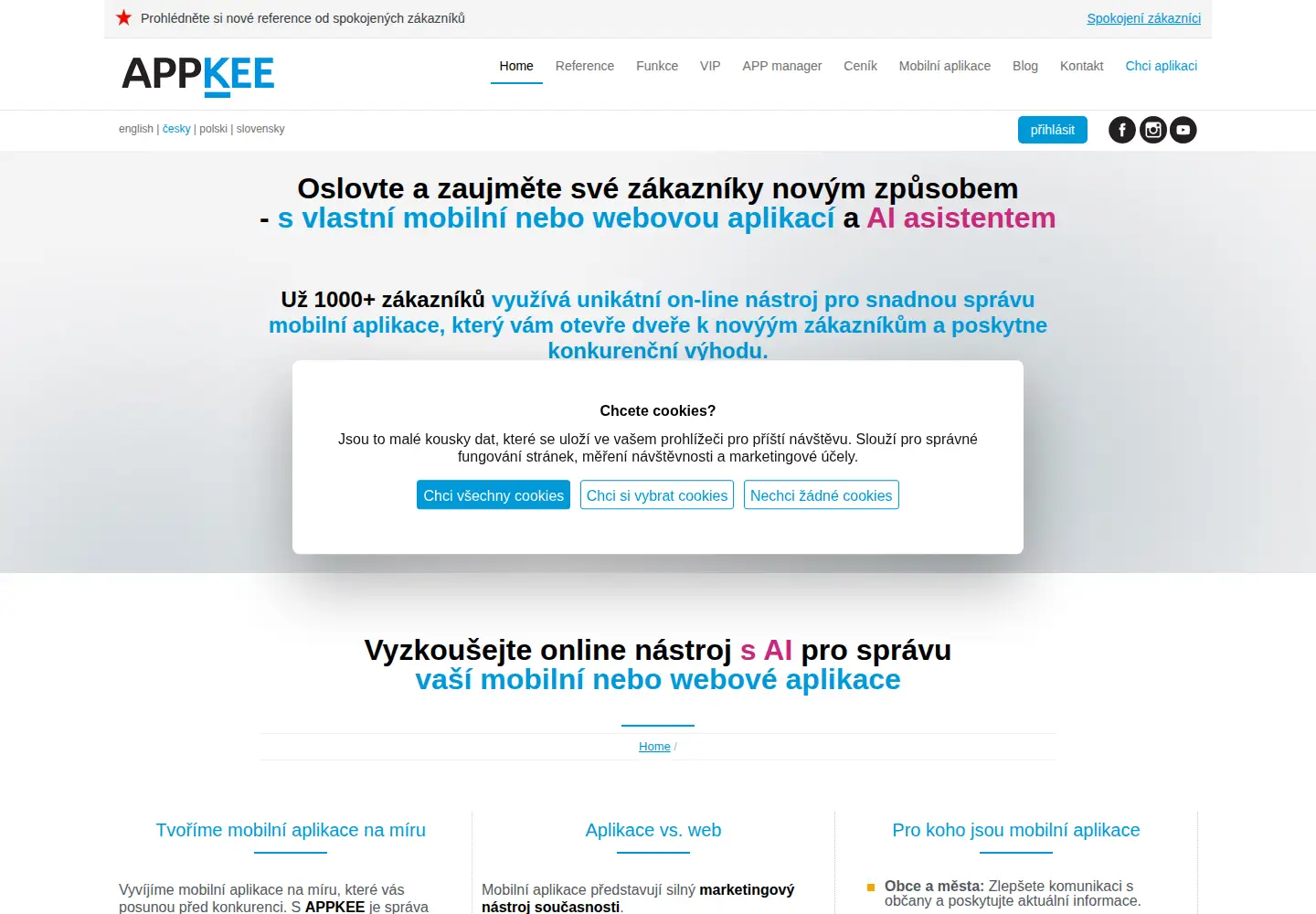 Screenshot of appkee.cz