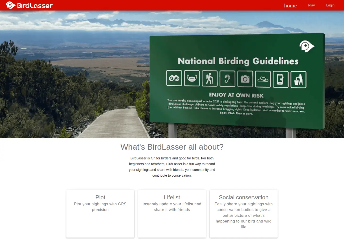 Screenshot of birdlasser.com
