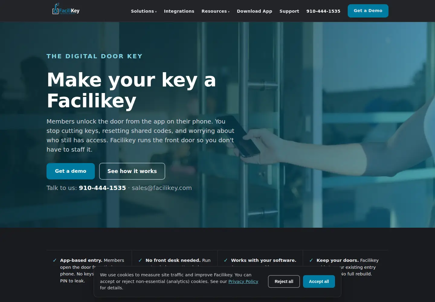 Captured homepage of facilikey.com in the current scan