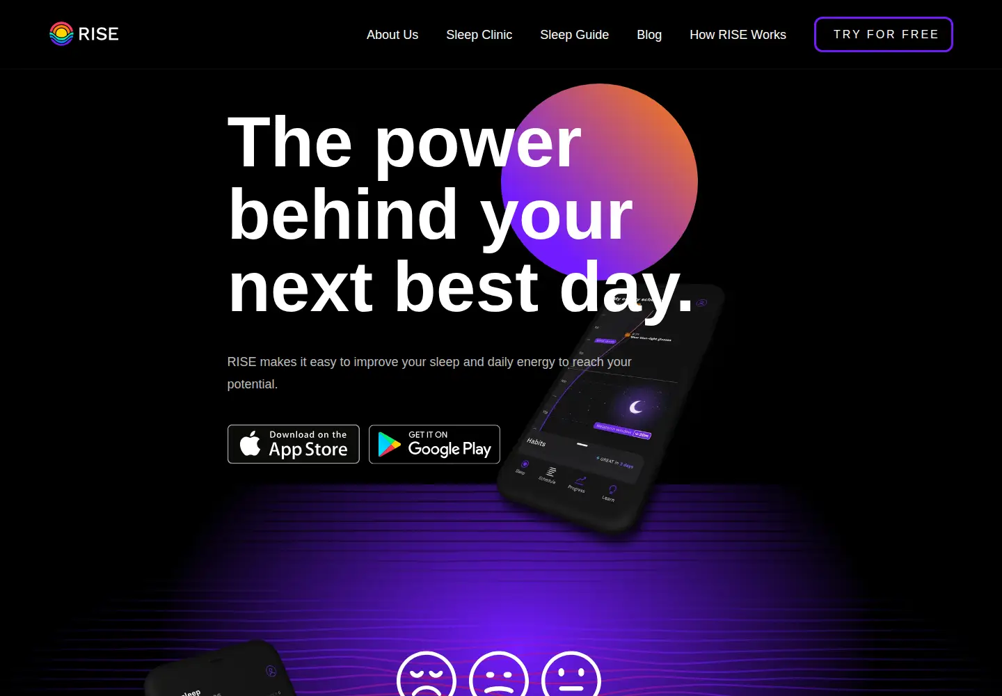 Captured homepage of risescience.com in the current scan