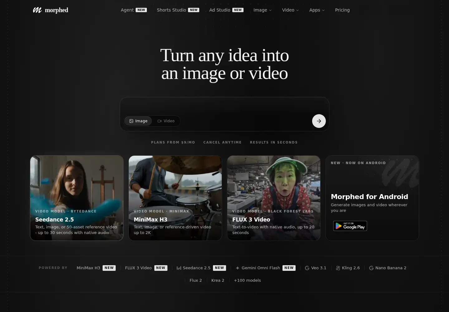 Screenshot of morphed.app